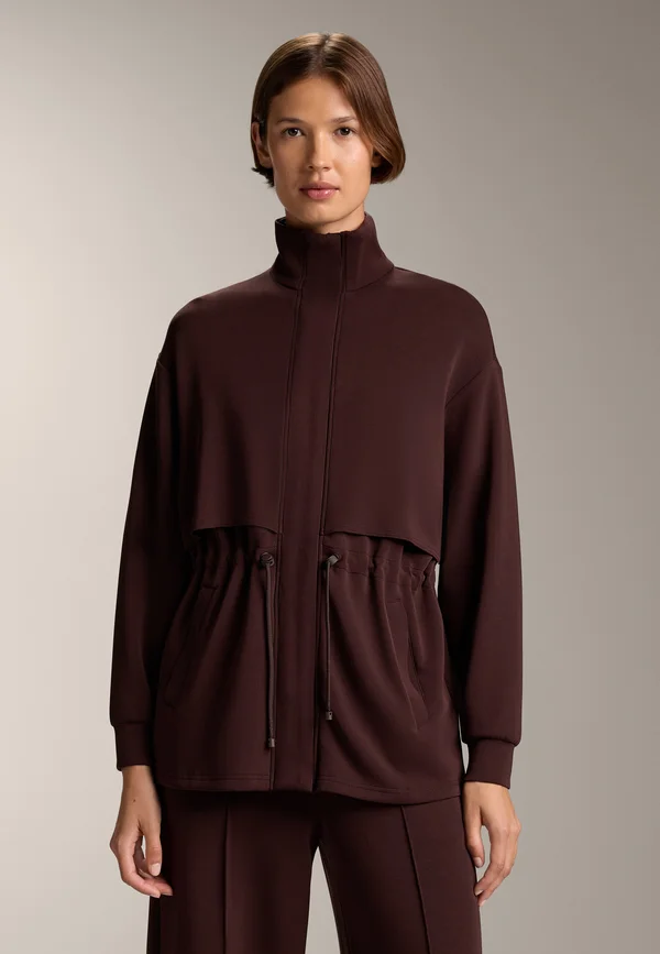 LONG SOFT-TOUCH WITH POCKETS - Classic coat - brown
