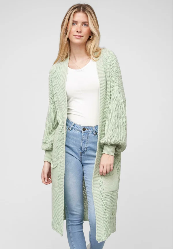 LONGFORM  WITH 2-POCKETS - Cardigan - mint green