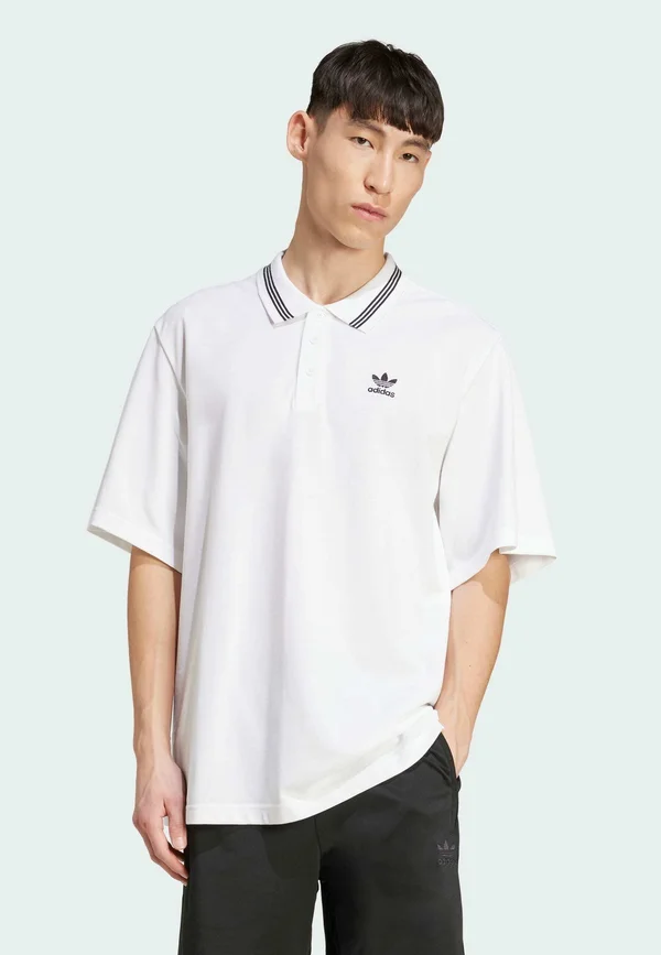 LOOSE - Polo shirt - white   black
