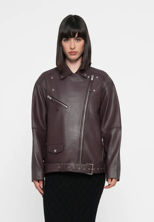 LOTUS - Leather jacket - catawba grape