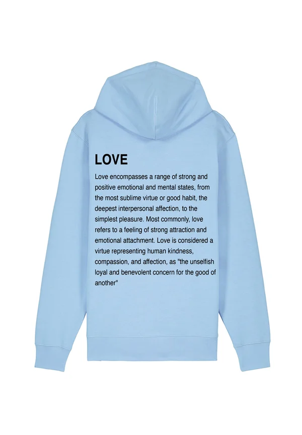 LOVE DEFINITION BACK PRINT - Zip-up sweatshirt - blue