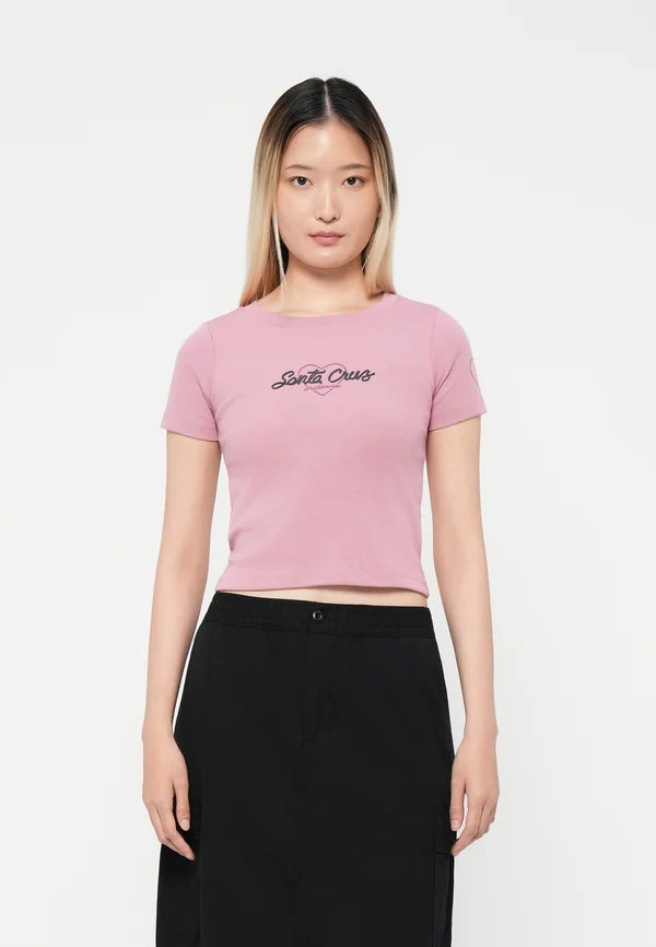 LOVE SCRIPT FRONT - Print T-shirt - universal pink