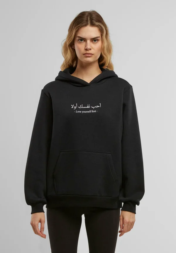 LOVE YOURSELF FIRST - Hoodie - black