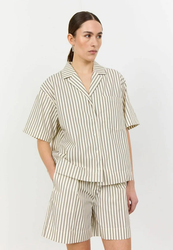 LR-LUCILLA 3 - Button-down blouse - c chocolate combi