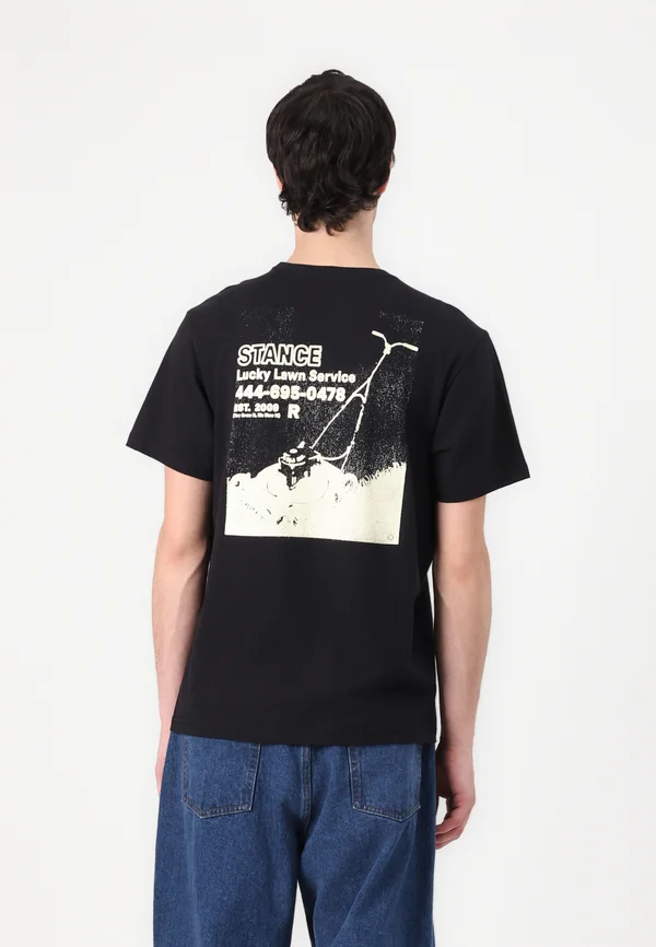 LUCKY LAWN TEE - Print T-shirt - black