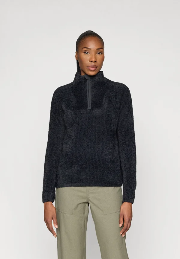 LYKAN HALF ZIP - Fleece jumper - true black