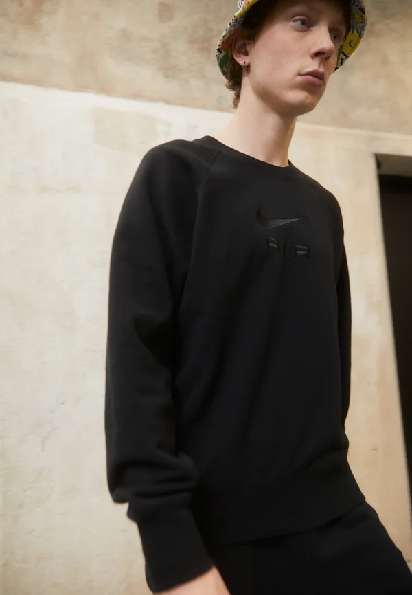 M M NSW NIKE AIR FT CREW - Sweatshirt - black