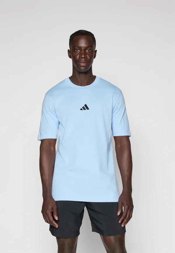 M SL SJ T - Basic T-shirt - glow blue/black