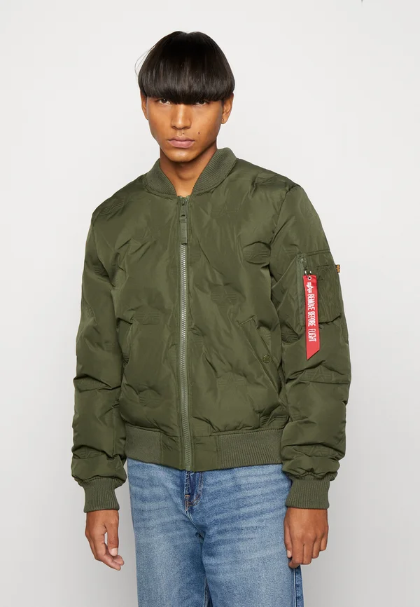 MA-1 LOGO PUFFER - Bomber Jacket - dark olive