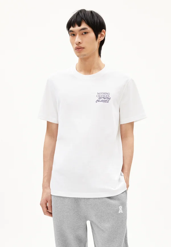 MAARKOS CHANGES - Print T-shirt - white