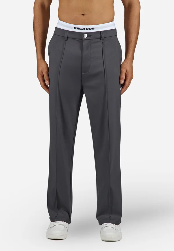 MADOR WIDE SUIT PANTS - Trousers - anthracite