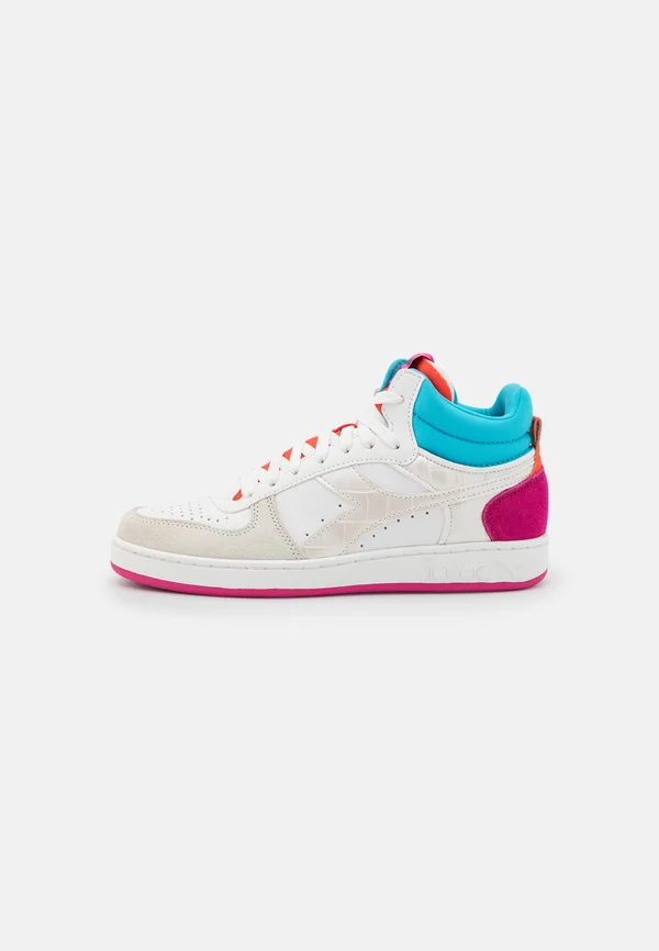 MAGIC BASKET DEMI CROCO  - High-top trainers - white/bachelor button/daiquiri