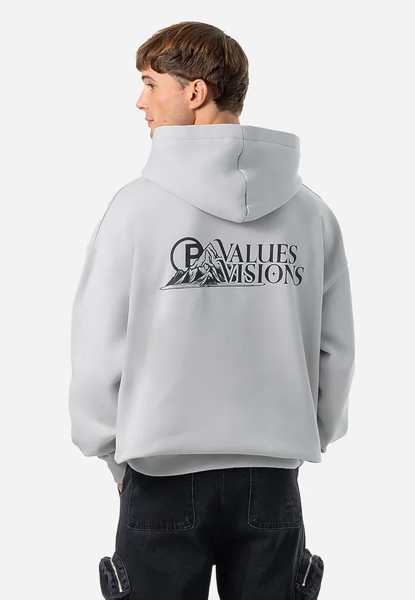 MAHAN OVERSIZED - Hoodie - washed clear grey