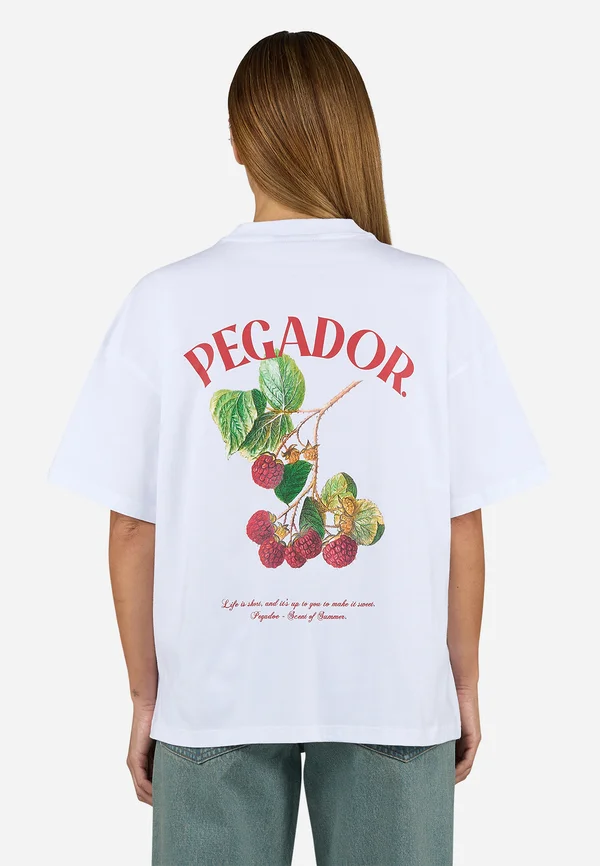 MALLI HEAVY OVERSIZED TEE - Print T-shirt - white