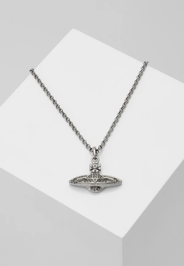MAN MINI BAS RELIEF ORB PENDANT - Necklace - silver-coloured