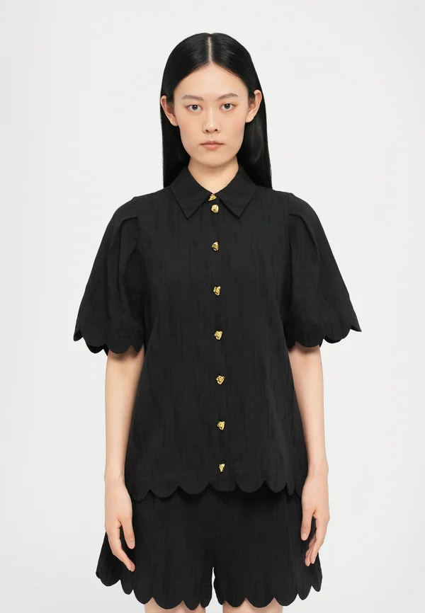 MARABELLE - Button-down blouse - black