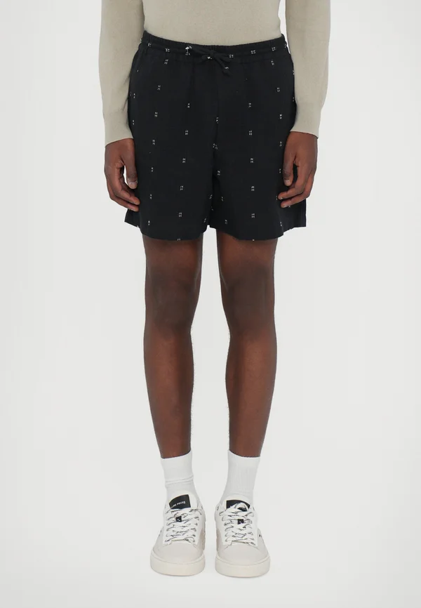MARC EMBROIDERED  - Shorts - black