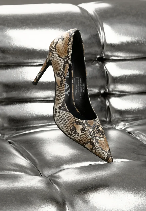 MARTINE SNAKE - High heels - beige