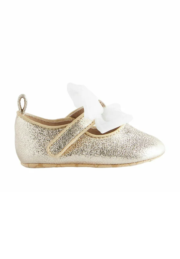 MARY JANE BOW PADDERS REGULAR FIT - Ankle strap ballet pumps - gold