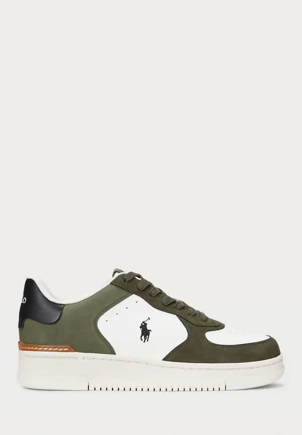 MASTERS COURT NUBUCK & LEATHER SNEAKER UNISEX - Trainers - deckwash white/tonal olive