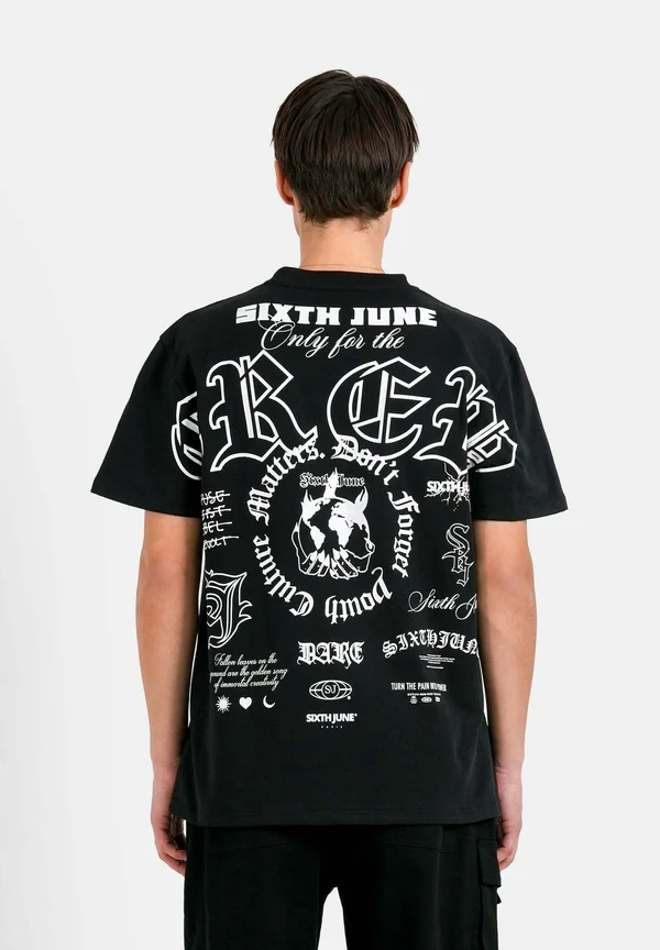 MATTERS - Print T-shirt - black