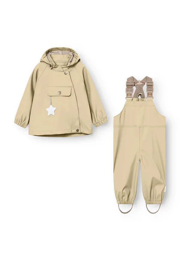 MATWAINIS UNISEX SET - Waterproof jacket - boulder sand