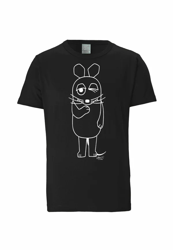 MAUS - OUTLINE - Print T-shirt - schwarz