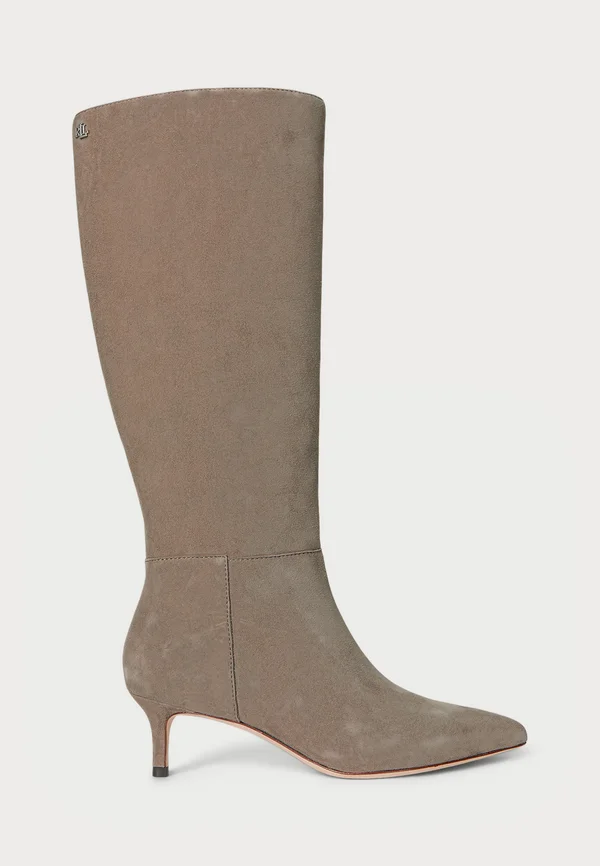 MCKAY SUEDE TALL BOOT HEEL - Boots - taupe brown