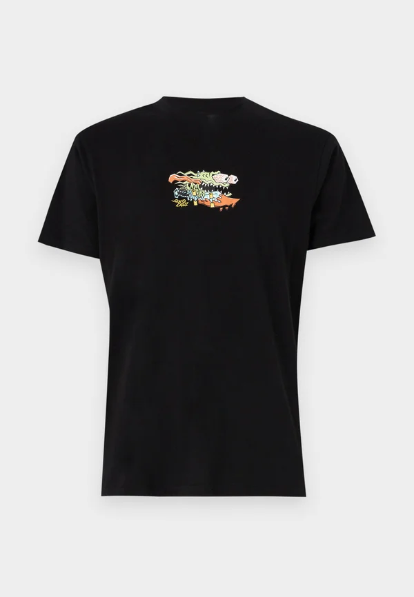 MEEK SCRATCHED SLASHER FRONT UNISEX - Print T-shirt - black