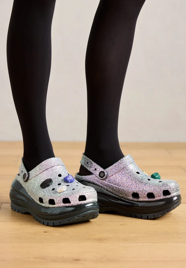 MEGA CRUSH ASTEROID - Clogs - black glitter