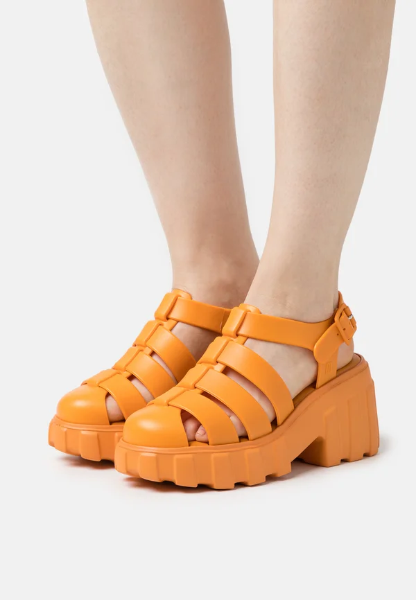 MEGAN - Platform sandals - orange