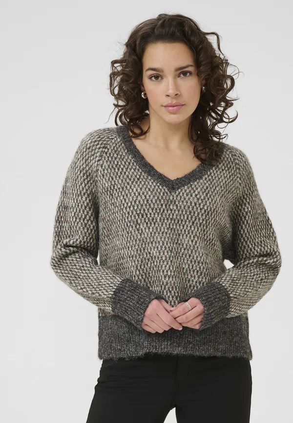 MELINDA - Jumper - dark grey m feather gray m