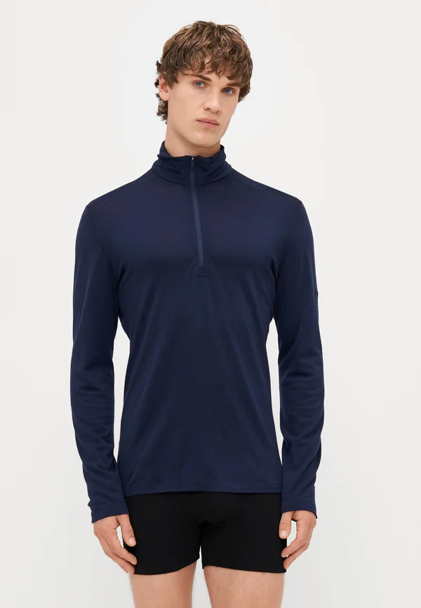 MEN HALF ZIP - Undershirt - midnight navy