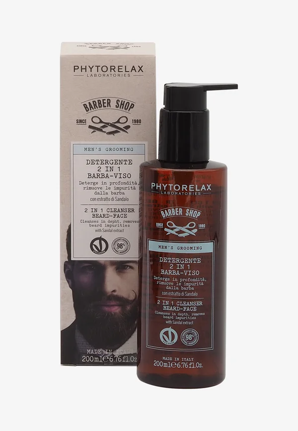 MEN'S GROOMING - 2 IN 1 CLEANSER BEARD-FACE WITH SANDAL EXTRACT  - Beard shampoo