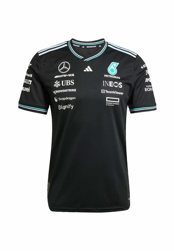 MERCEDES - AMG PETRONAS FORMULA ONE TEAM DRIVER AUTHENTIC BLACK MEN - Print T-shirt - black   white