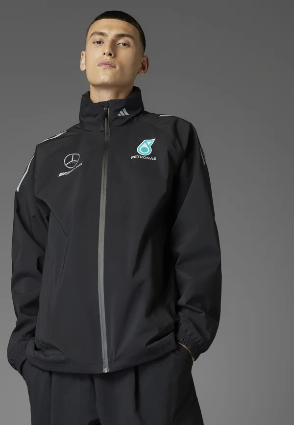 MERCEDES - AMG PETRONAS FORMULA ONE TEAM MECHANICS RAIN MEN - Training jacket - black   reflective silver