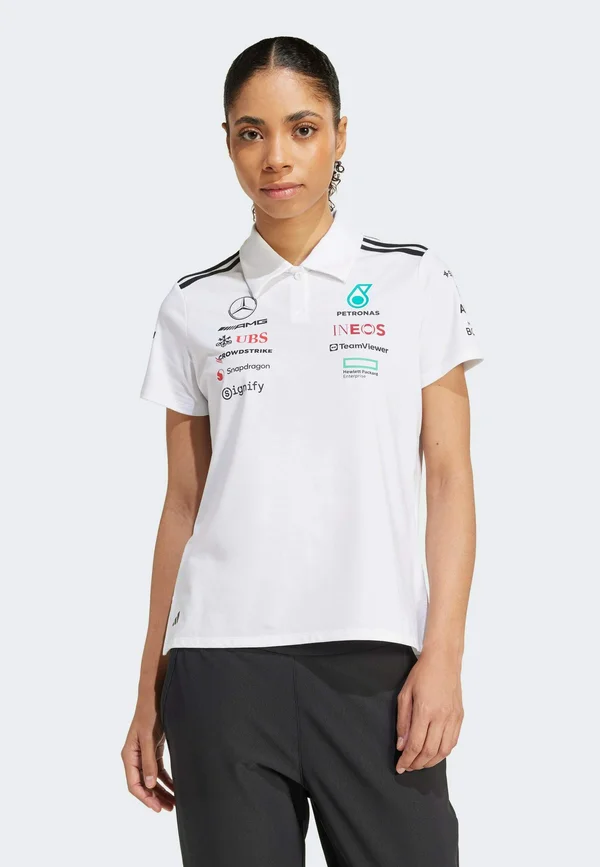 MERCEDES - AMG PETRONAS FORMULA ONE TEAM WHITE WOMEN - Polo shirt - white melange   black