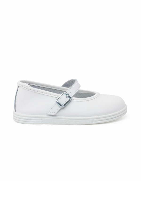 MERCEDITAS  - Ankle strap ballet pumps - blanco