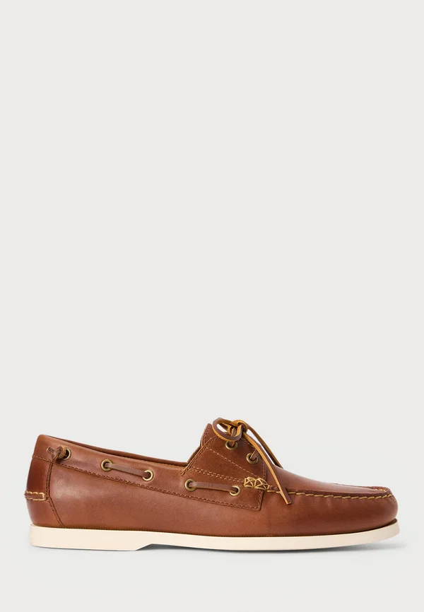 MERTON COLOR BLOCKED LEATHER BOAT SHOE - Boat shoes - tan