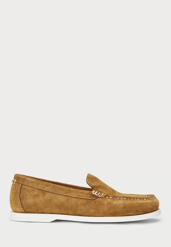 MERTON SUEDE VENETIAN LOAFER - Slip-ons - cognac