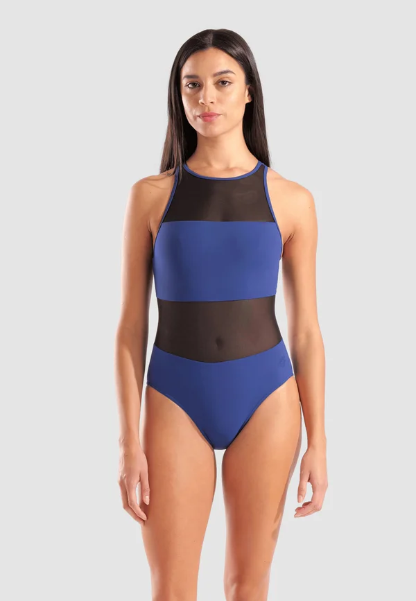 MESH PANELS VENT BACK - Swimsuit - navy