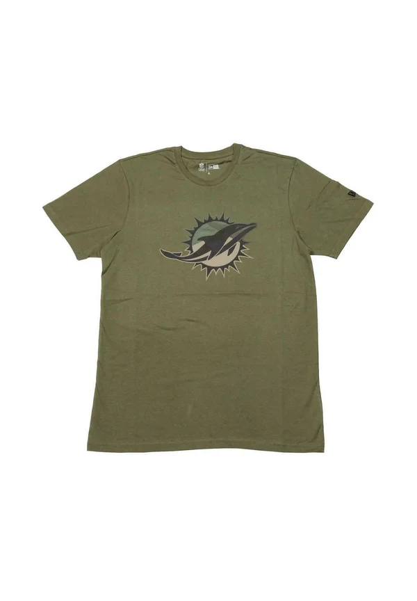 MIAMI DOLPHINS CAMO LOGO - Print T-shirt - oliv