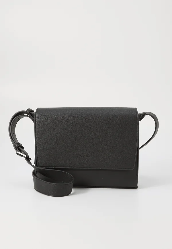 MICRO PEBBLE MESSENGER  - Cross body bag - black