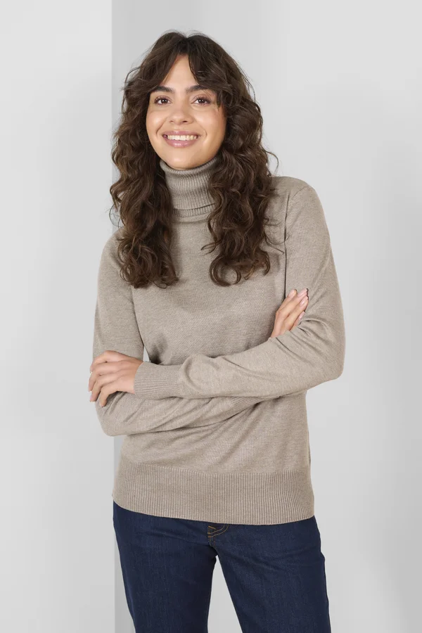 ROLLNECK - Jumper - beige