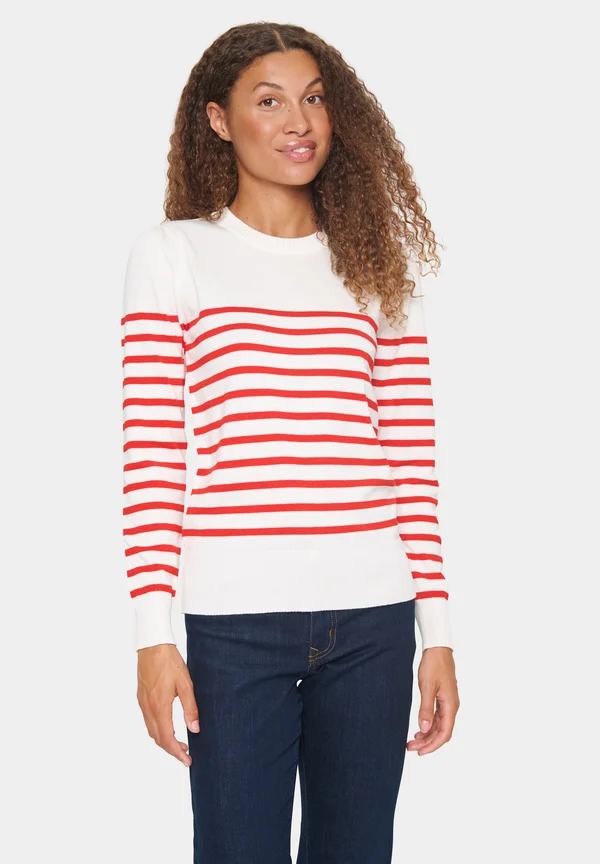 MILA STRIPED  - Jumper - ice and f scarlet stripe
