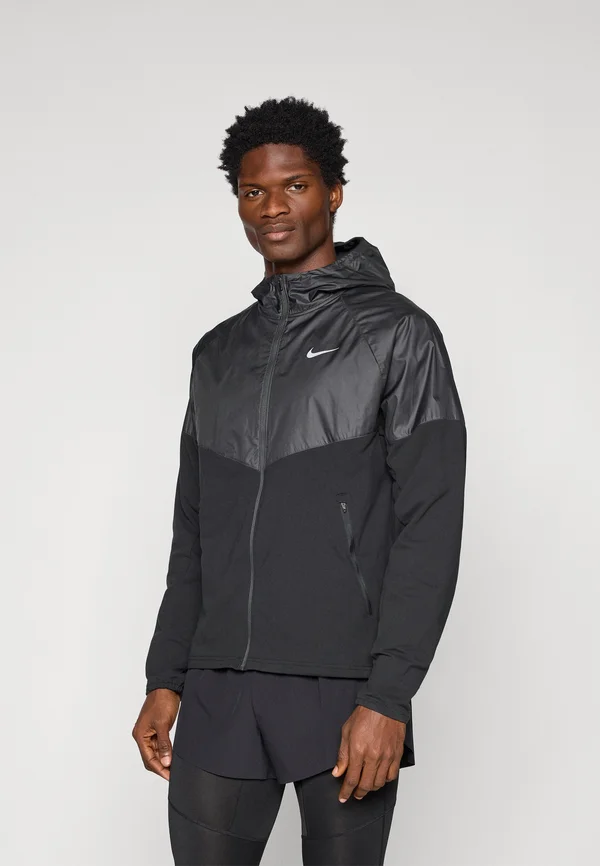 MILER - Running jacket - black/anthracite/reflective silver-coloured