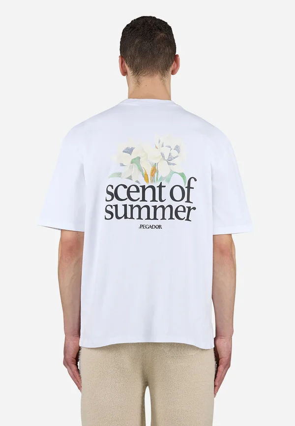 MILES OVERSIZED TEE - Print T-shirt - white