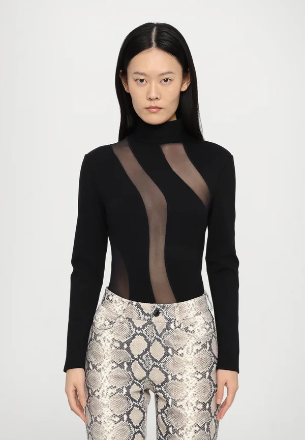 MILLA BODYSUIT - Long sleeved top - black