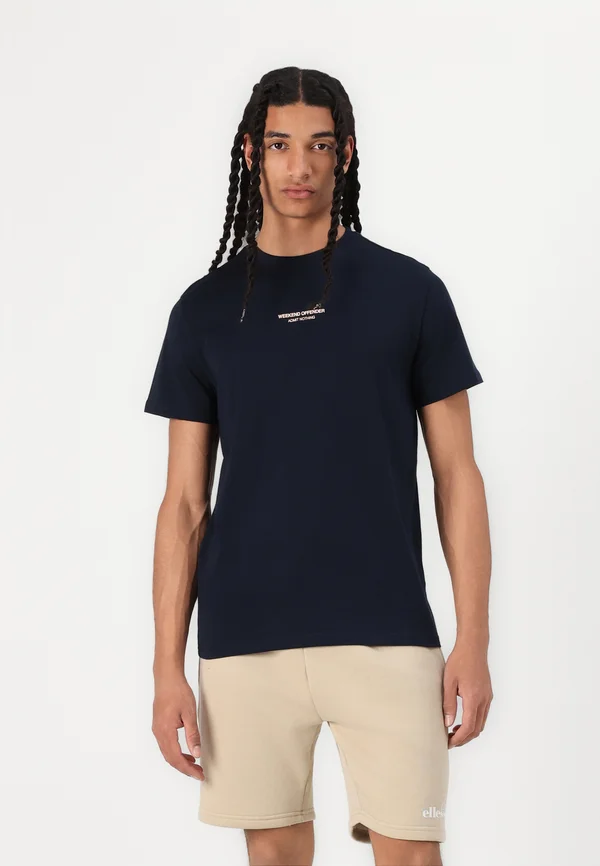 MILLERGROVE - Basic T-shirt - navy/pale blush