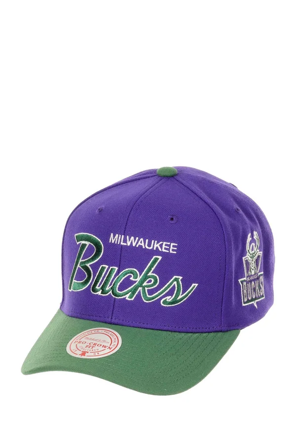 MILWAUKEE BUCKS NBA TEAM SCRIPT VERSTELLBARE GEBOGENE SNAPBACK - Cap - lila